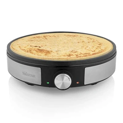 Abbildung von Tristar BP 2638 Crêpe Maker Durchmesser 30 cm Inklusive Zubehör Thermostat Edelstahl schwarz