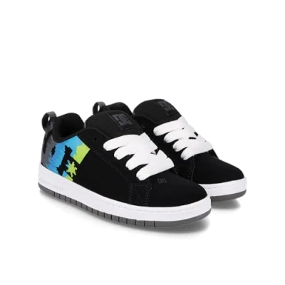 Abbildung von DC Shoes Graffik Sneaker low für Kinder, Größe: 35, Kmw black multi white Schuhe