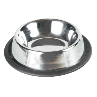 Abbildung von Trixie 2469 Napf, Katze, Edelstahl, Gummiring, 0,2 l/ø 11 cm
