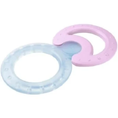Abbildung von NUK Kühlbeißring Set, 2 teilig, Classic und Cool, zur Massage Kühlung, 1 BPA frei, farblich sortiert