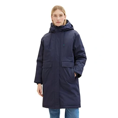 Abbildung von TOM TAILOR Damen Lightweight Steppjacke mit Stehkragen, 10668 Sky Captain Blue, M