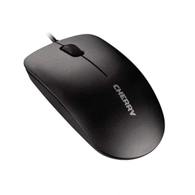 Abbildung von CHERRY MC 1000, Kabelgebundene Office Maus, Optischer Sensor (1.200 dpi), 3 Tasten, Symmetrisches Design für Links &amp; Rechtshänder, GS Zertifizierung, Schwarz