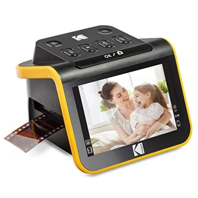 Abbildung von KODAK Slide N SCAN Film und Scanner mit 5 Zoll LCD Bildschirm, Schwarz