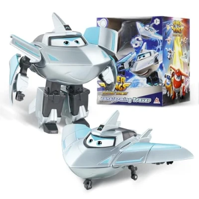 Abbildung von Super Wings Transformations Flugzeug Supercharged Traver, ca. 12,7 cm große Spiel Figur für Kinder, Spielzeug und Roboterfigur 3+ Jahre Alten Jungen Mädchen