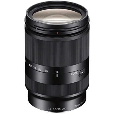 Abbildung von Sony SEL 18200LE Zoom Objektiv (18 200 mm, F3.5 6.3, OSS, APS C, geeignet für A6700, A6600, A6400, A6100, ZVE10, E Mount) schwarz