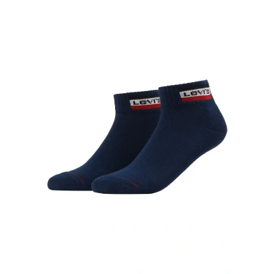 Abbildung von Levi&#039;s MID CUT LOGO 2 PACK Socken, Größe: 39 42, Dress blues