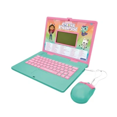 Abbildung von Lexibook, Gabby’s Dollhouse, Zweisprachiger DEUTSCH/ENGLISCH Lerncomputer, 124 Aktivitäten in Sprache, Schreiben, Mathematik, Logik, Musik und Spielen, Rosa/Blau, JC598GDHi3
