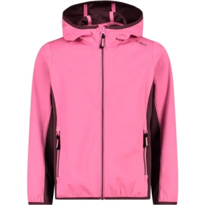 Abbildung von CMP Unisex Kinder Leichte Softshelljacke für mit Fester Kapuze Jacke Kokon Mantel, Tiefes Seewasser, 128
