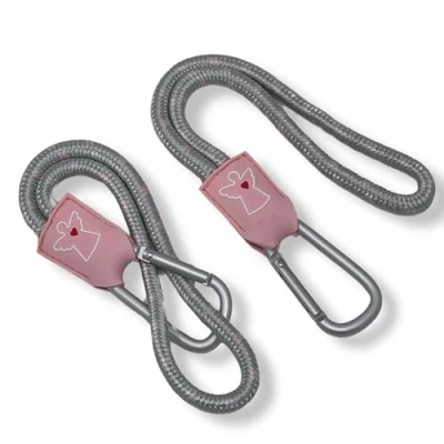 Abbildung von Tanndesign 2 x Universal Kinderwagenhaken mit Karabiner Kinderwagen Taschenhalter „Pit“ aus recyceltem PET Taschenhaken für Rucksack, Wickeltasche &amp; Einkaufstasche 8 mm stark, 60 cm lang