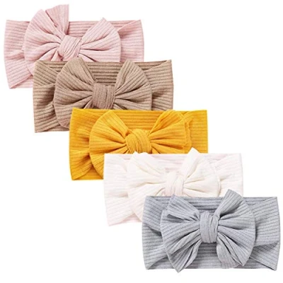 Abbildung von DRESHOW Baby Mädchen Nylon Stirnbänder Neugeborene Kleinkinder Haarbänder und Bögen Kinder Haarschmuck