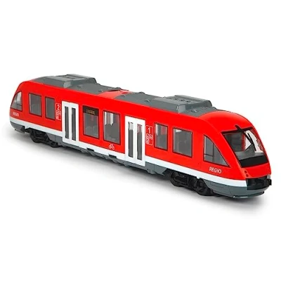 Abbildung von DICKIE 203748002 Toys City Train, Zug, Spielzeugzug, Bahn, Türen und Dach zum Öffnen, Interieur, Maßstab: 143, 45 cm, ab 3 Jahren