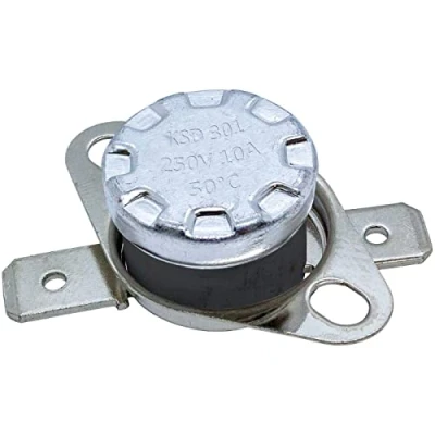 Abbildung von Lumonic KSD301 Bimetall Temperaturschalter 50C I Thermoschalter Schließer 250V 10A Bimetallschalter Einstellbar mit Metall &amp; Kunststoff Gehäuse