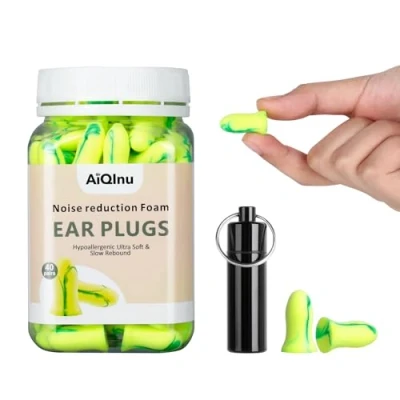 Abbildung von AiQInu Ohrstöpsel zum Schlafen, Gehörschutz 40 Paare 38 dB SNR, Superweiche Schaumstoff Ohrenstöpsel, Ideal Schnarchen, Lernen, Reisen, Konzerte