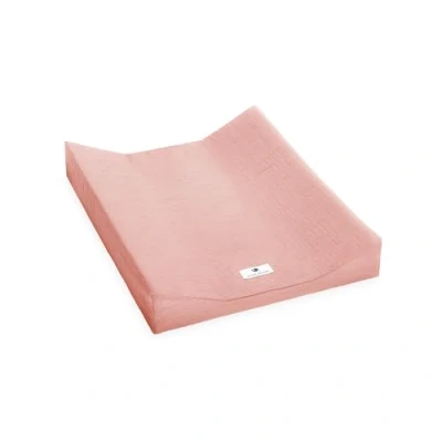 Abbildung von Wickeauflagenüberzug für 2 Keil Mulde aus Musselin, Dusty rose, Made in Germany, OEKO TEX Standard 100, Größe: 50/65 cm