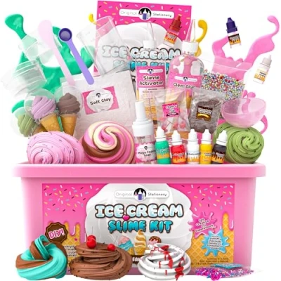 Abbildung von Original Stationery Schleim Set Zum Selber Machen Slime Kit für Mädchen und Jungen Kristallschleim, Glitzerschleim, Einhorn kinder