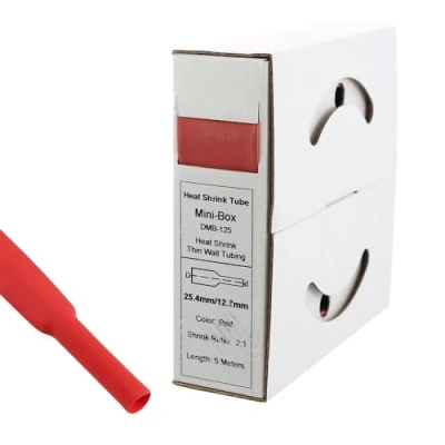 Abbildung von 5m Schrumpfschlauch 25,4mm &gt; 12,7mm rot