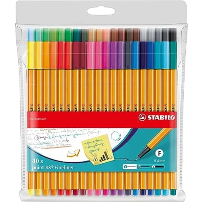 Abbildung von Fineliner STABILO point 88 40er Pack 40 Farben