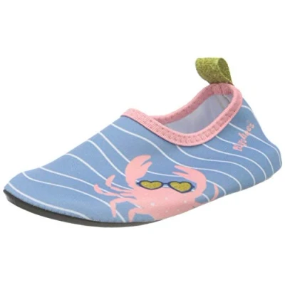Abbildung von Playshoes Unisex Kinder Barfuß Schuhe, Blau Pink Krebs, 22/23 EU