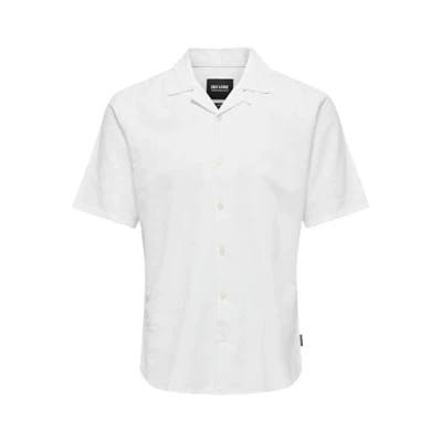 Abbildung von Only &amp; Sons Onscaiden LIFE Solid Resort Hemd, Herren, Größe: XS, White