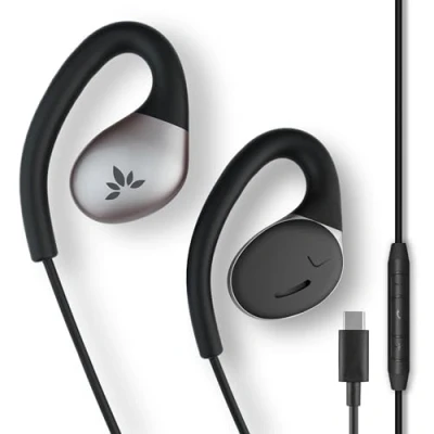 Abbildung von Avantree Resolve C USB Kabel Open Ear Ohrhörer und Mikrofon (für kleine, mittlere Ohren) Over Haken, Kopfhörer kompatibel mit Samsung Galaxy, Google Pixel Anderen Typ Smartphones