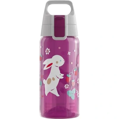 Abbildung von SIGG Trinkflasche Kinder Viva One Happy Bunnies Für Kohlensäurehaltige Getränke Geeignet Auslaufsicher Spülmaschinenfest BPA frei Sport &amp; Schule Pink 0,5L