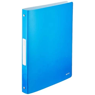 Abbildung von Leitz 42580036 Ringbuch WOW, A4, PP, 4 Ringe, 25 mm, blau metallic