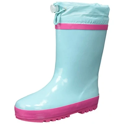 Abbildung von Playshoes Unisex Kinder Basic Gummistiefel warm gefüttert mit Reflektoren, Türkis (türkis), 30/31 EU, 189329