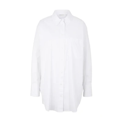Abbildung von TOM Tailor Denim Oversized Shirt Hemdbluse, Damen, Größe: XL, White