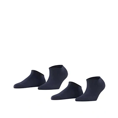 Abbildung von ESPRIT Damen Sneakersocken Uni 2 Pack W SN Baumwolle kurz einfarbig Paar, Blau (Marine 6120), 39 42
