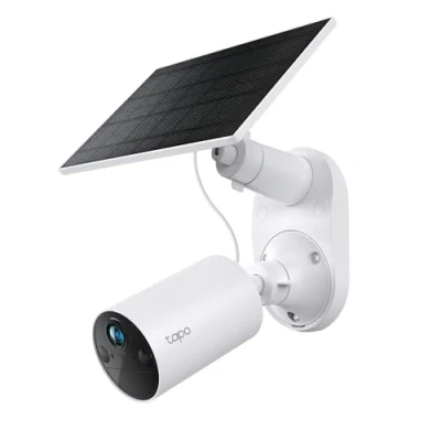 Abbildung von Tapo C410 KIT Solar Überwachungskamera Aussen Akku, 2K 3MP, Farbnachtsicht, MicroSD Speicher, 6400 mAh Nicht entfernbarer Zwei Wege Audio, Personenerkennung, Alexa&amp;Google Assistant, 2,4 GHz