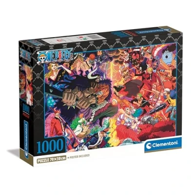 Abbildung von Clementoni One Piece Puzzle 1000 Teile mit Poster Legespiel für Manga &amp; Anime Fans Erwachsene und Kinder ab 9 Jahren, 39922