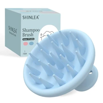 Abbildung von SHINLEA Kopfhaut Massagebürste, Weichem Silikon Shampoo Haarbürste für Peeling und Kopfmassage, Stimulieren das Haarwachstum, Reduziert Schuppen,Haar Sanft Kopfmassage Bürste Nass &amp; Trocken Haar