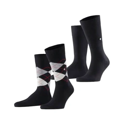 Abbildung von Burlington Herren Socken Everyday Mix 2 Pack M SO Baumwolle gemustert Paar, Schwarz (Black 3000), 40 46