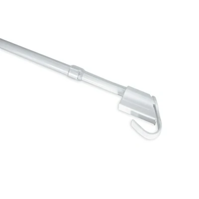 Abbildung von GARDINIA Klemmvitrage, Vitragestange zum Klemmen, Ausziehbar, Gardinenstange ohne Bohren und Schrauben, Ø 10/12 mm, Länge 75 125 cm, Metall, Weiß