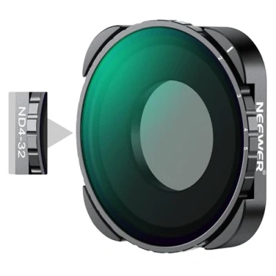 Abbildung von NEEWER Variabler ND4 ND32 Filter, kompatibel mit GoPro Hero13, Hero12, Hero11, Hero10, Hero9, 25 Blendenstufen ND Filter Mehrschichtige Beschichtung, HD optischem Glas und schlankem Rahmen