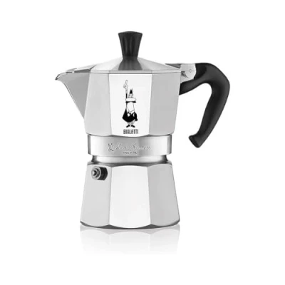 Abbildung von Bialetti Moka Express: Ikonische Espressomaschine für die Herdplatte, macht echten Italienischen Kaffee, Kanne 4 Tassen (190 ml), Aluminium, Silber
