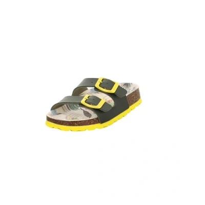 Abbildung von Superfit Mädchen FUSSBETTPANTOFFEL Hausschuhe, OLIVE/GELB 7050