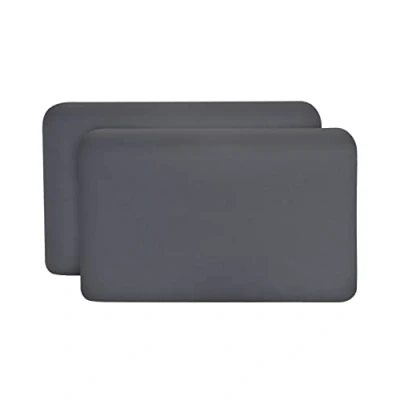 Abbildung von Kissenbezug 25x40 Dunkelgrau Doppelpack, Perfekt für VOLAR Reise Kissen, Baumwolle (Double Jersey), Bügelfrei &amp; trocknergeeignet, Kissenhüllen 2er Set mit Reißverschluss, Oeko Tex Zertifiziert