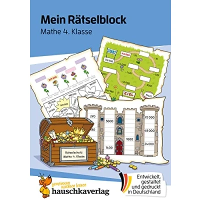 Abbildung von Mein Rätselblock Mathe 4. Klasse: Rätsel für kluge Köpfe mit Lösungen Förderung Freude (Das Rätselbuch die Grundschule, Band 694)