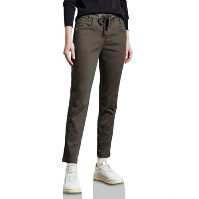 Abbildung von STREET ONE Damen A378792 Hose Mit Tape Details, Muddy Brown, 44W / 30L EU