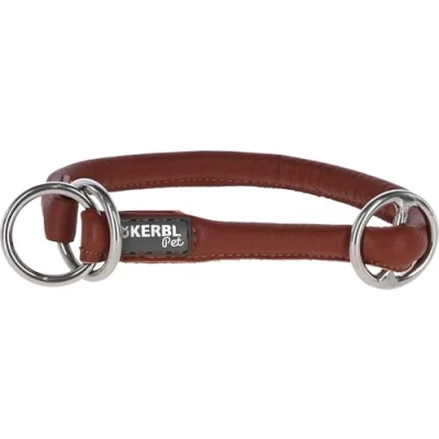 Abbildung von Kerbl Pet 81096 Rundleder Halsband Roma mit Stopper, 60 cm, 8 mm, cognac