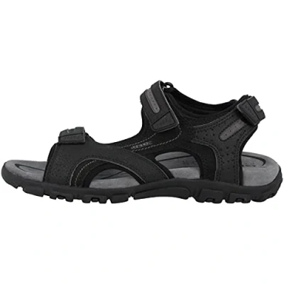 Abbildung von Geox Strada Trekkingsandale, Herren, Größe: 42, Black Schuhe