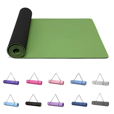 Abbildung von Good Nite Yogamatten Für Frauen Rutschfeste Strukturierte Oberflächen Gymnastikmatte Yoga Matte Dicke 6 mm 10 Mit Tragegurt Tpe Übungsmatte Pilates Gymnastik (183X61cm)