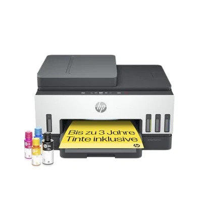 Abbildung von HP Smart Tank 7605 4 in 1 Multifunktionsdrucker (WLAN; Duplex; ADF) 3 Jahre Tinte inklusive, Garantie, großer Tintentank, hohe Reichweite, Drucken hoher Qualität