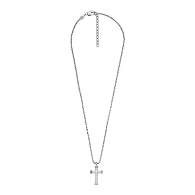Abbildung von Fossil Halskette silvercoloured, Herren, Größe: One Size, Silver coloured
