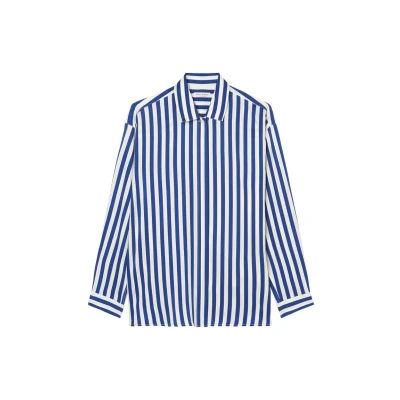 Abbildung von Marc O&#039;Polo LONG Sleeve Printed Hemdbluse, Damen, Größe: 38, Multi shiny blue