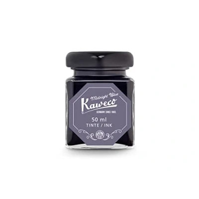 Abbildung von Kaweco Tinte im Glas in der Farbe mitternachtsblau blau, wasserlöslich, vegan, 50 ml Inhalt, 10002192