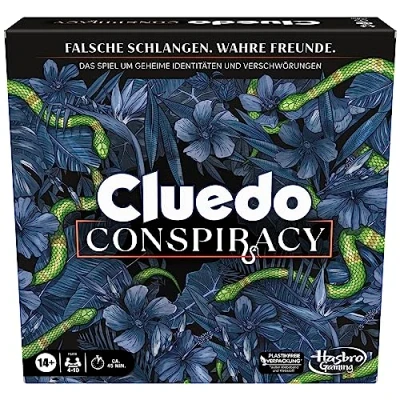 Abbildung von Hasbro Gaming Cluedo Conspiracy Brettspiel für Erwachsene und Jugendliche, deutsche Version des Mystery Spiels, 4 10 Spieler ab 14 Jahren