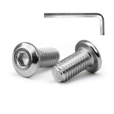 Abbildung von MINHER 20 Sätze M4 x 16mm Schrauben,Flachkopfschrauben, A2 V2A Edelstahl Flachkopf Innensechskantschrauben für Möbel(mit Innensechskantschlüssel)