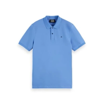 Abbildung von Scotch &amp; Soda Seasonal CORE Regular FIT Poloshirt, Herren, Größe: Large, Blue bonnet